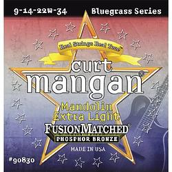 Foto van Curt mangan mandolin 9-34 extra light snarenset voor mandoline
