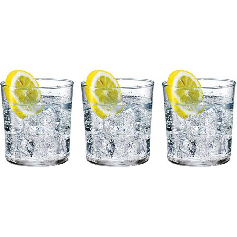 Foto van 3x drinkglazen voor water/sap/limonade bodega 370 ml - drinkglazen