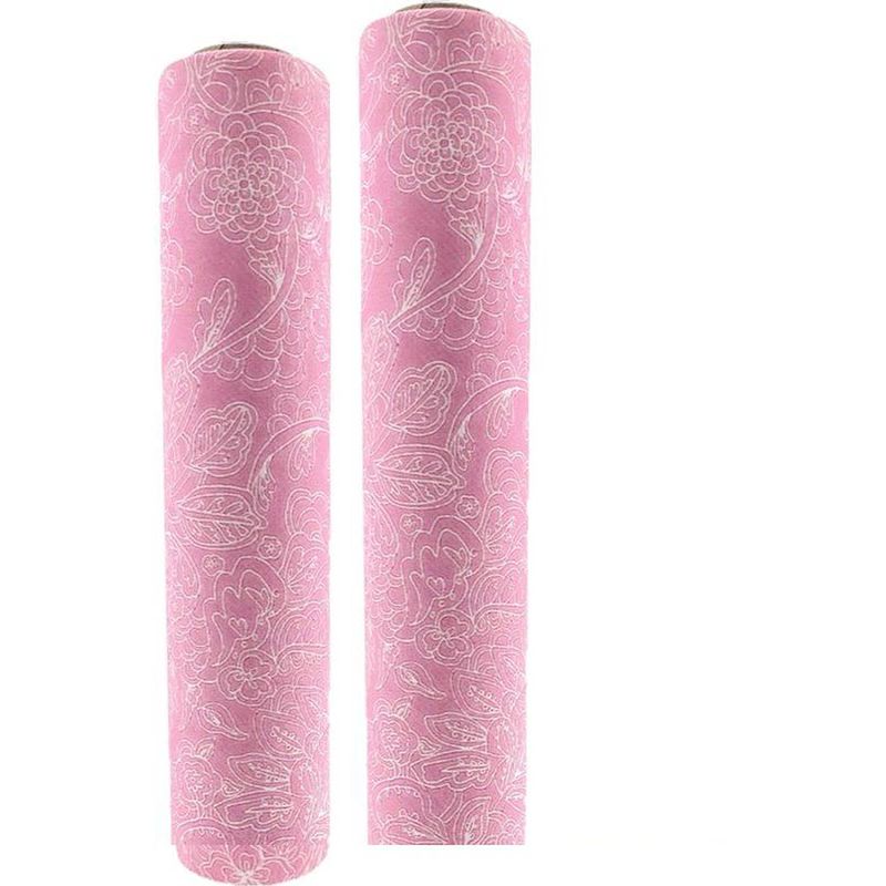 Foto van 3-in-1 rol tafelloper en placemats - roze - 38 cm x 3,8 meter - 2 stuks