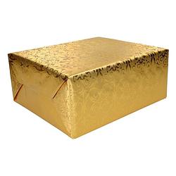 Foto van Luxe kerst cadeaupapier/inpakpapier 500 x 76 cm op rol goud - cadeaudoosjes