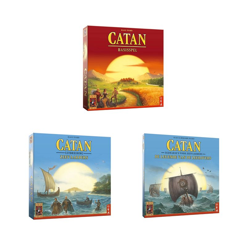 Foto van Spellenbundel - catan -3 stuks- basisspel & uitbreidingen zeevaarders & de legende van de zeerovers