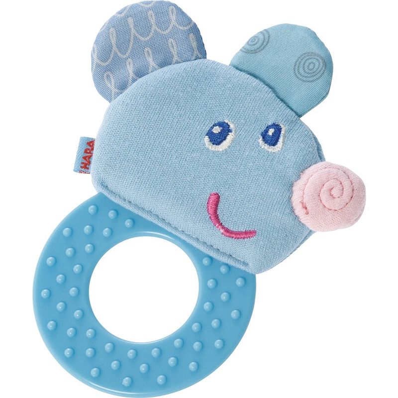 Foto van Haba bijtfiguur muis blauw 11,5 cm