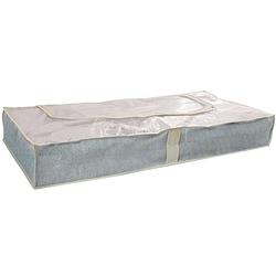 Foto van Msv opbergtas/beschermhoes beddengoed/kleding - voor onder bed - 109 x 46 x 15 cm - opberghoezen