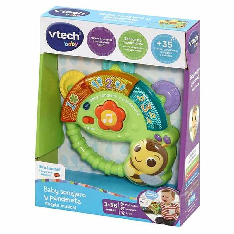 Foto van Muzikale rammelaar vtech baby muziek bij lichten interactieve tamboerijn 12 x 14 x 3 cm