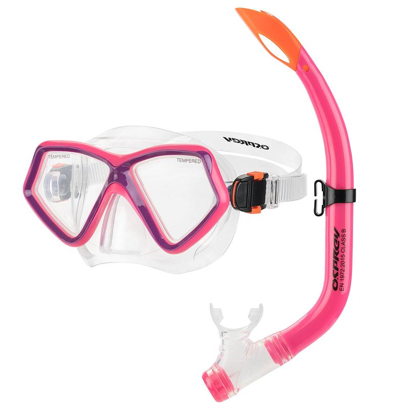 Foto van Osprey snorkelset junior siliconen roze