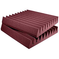 Foto van Auralex studiofoam wedges burgundy 61x61x10cm absorber rood (6-delig)