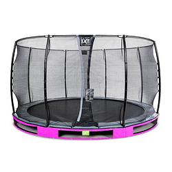 Foto van Exit elegant inground trampoline ø366cm met economy veiligheidsnet - paars