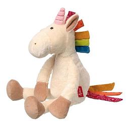 Foto van Patchwork eenhoorn knuffeldier 35 cm - dieren knuffel unicorn 35 cm