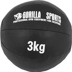 Foto van Gorilla sports medicijnbal - medicine ball - kunstleer - 3 kg