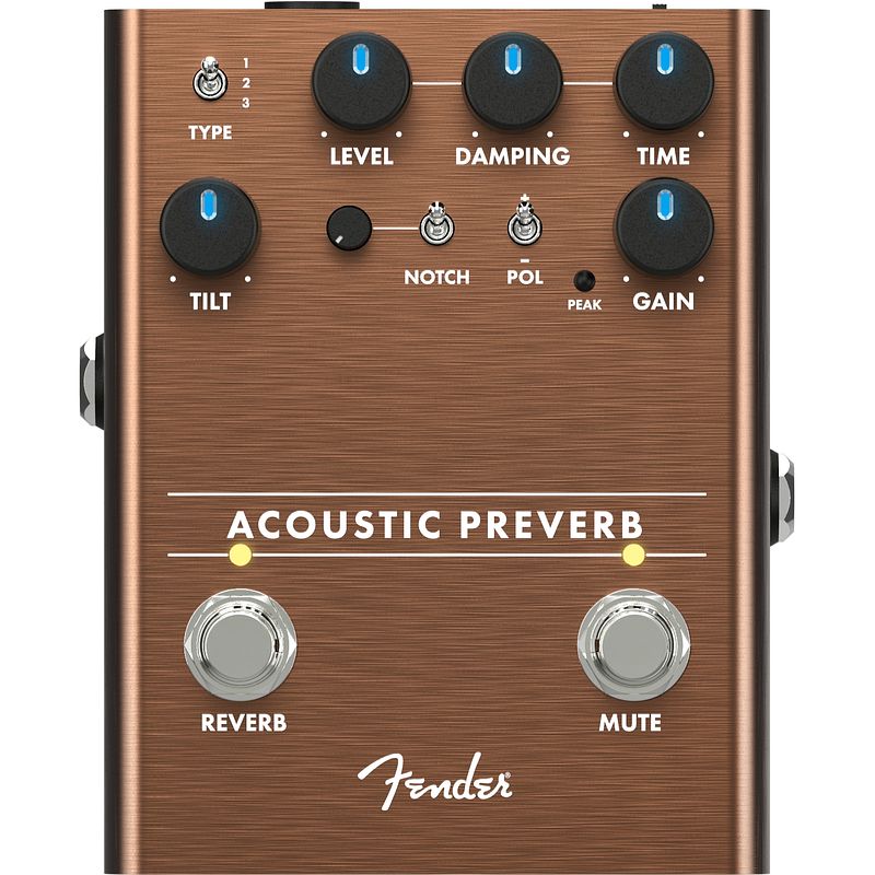 Foto van Fender acoustic preverb akoestisch preamp reverb effectpedaal