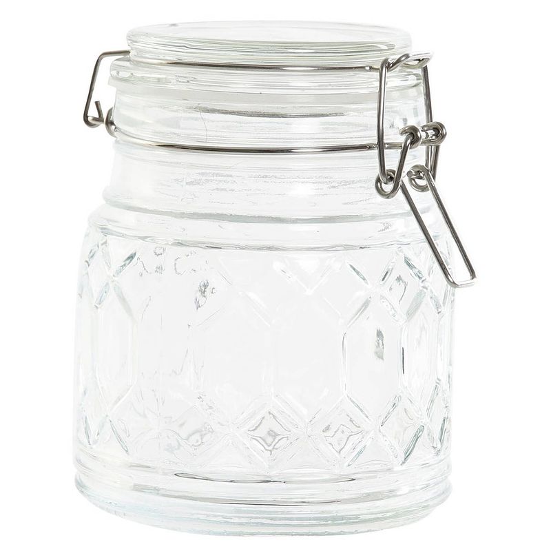 Foto van Voorraadpot/weckpot 510 ml glas met metalen beugelsluiting - weckpotten