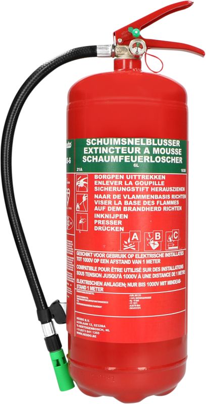 Foto van Alecto bs-6 schuim brandblusser 6 liter