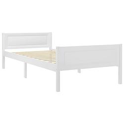 Foto van The living store houten bedframe - 206 x 96 x 63 cm - stevig massief grenenhout en multiplex - matras niet inbegrepen