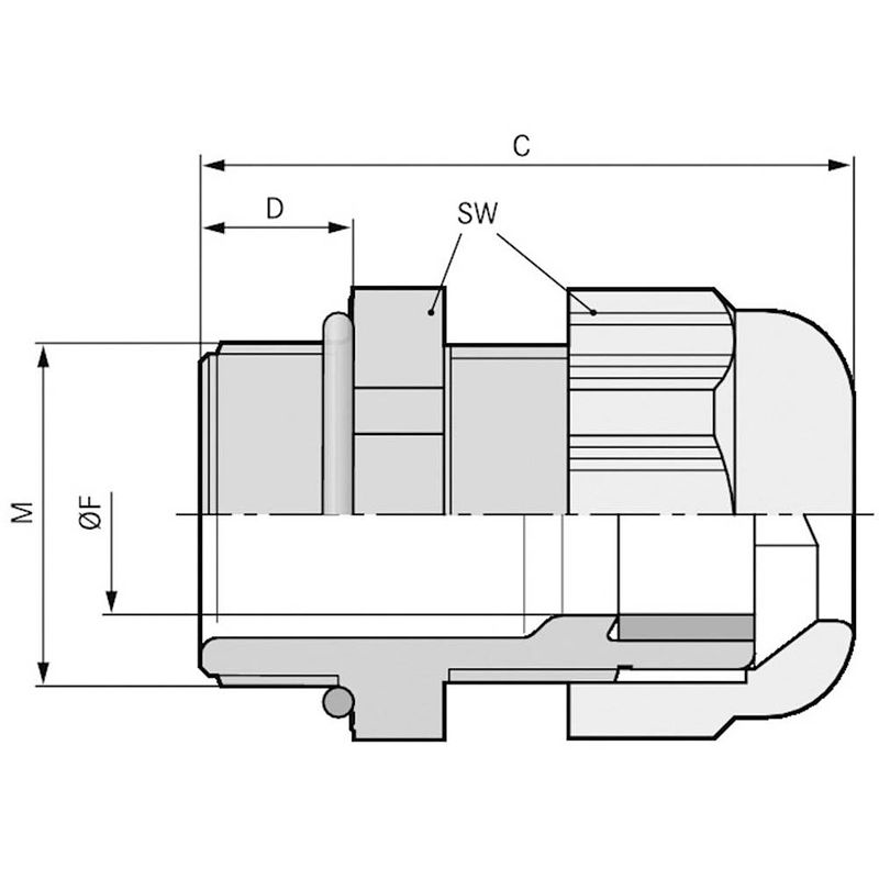 Foto van Lapp 53113331 wartel m16 polycarbonaat zwart (ral 9005) 100 stuk(s)