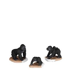 Foto van Luville - gorilla family 3 stuks - l6xb5xh5,5cm