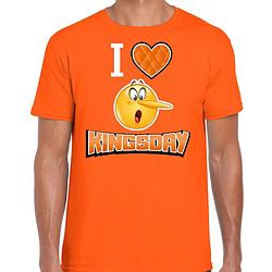 Foto van Oranje koningsdag t-shirt - i love kingsday - voor heren xl - feestshirts