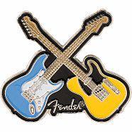 Foto van Fender crossed guitars pin