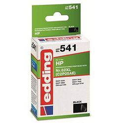 Foto van Edding cartridge vervangt hp 62xl (c2p05ae) compatibel single zwart edd-541 18-541