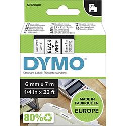 Foto van Dymo d1 naamlabels zwart-wit (6 mm x 7 m)