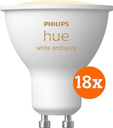 Foto van Philips hue white ambiance gu10 18-pack