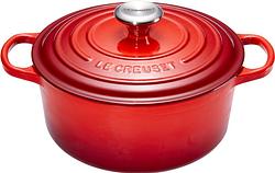 Foto van Le creuset ronde braadpan 20 cm kersenrood