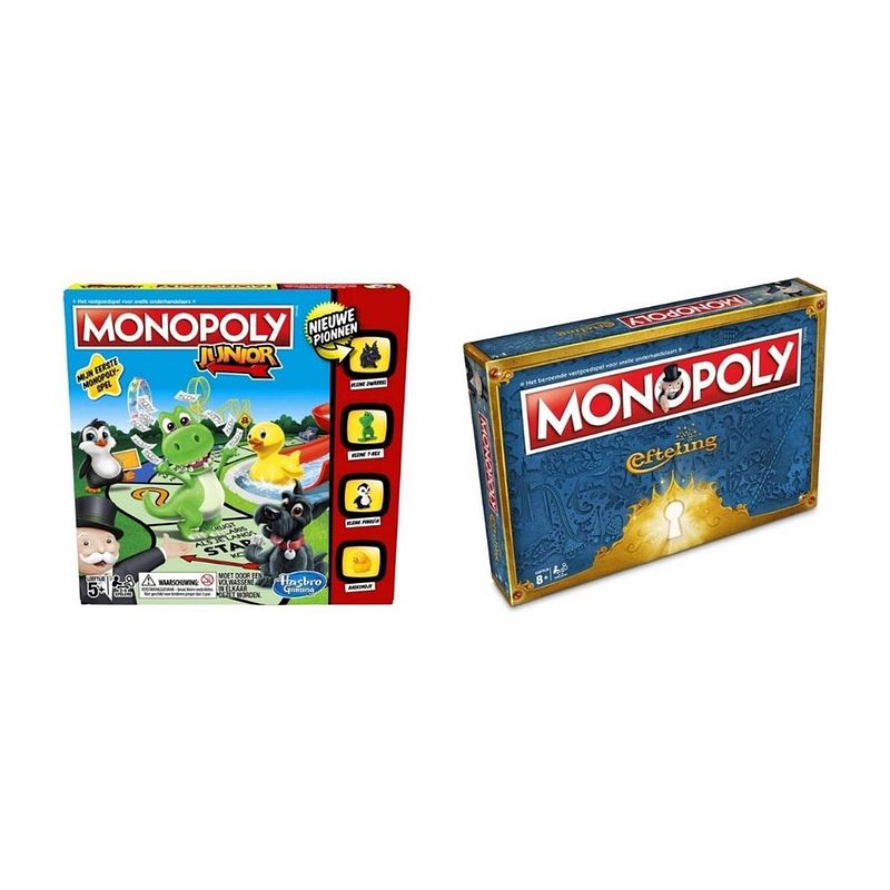 Foto van Spellenbundel - 2 stuks - monopoly junior & monopoly efteling