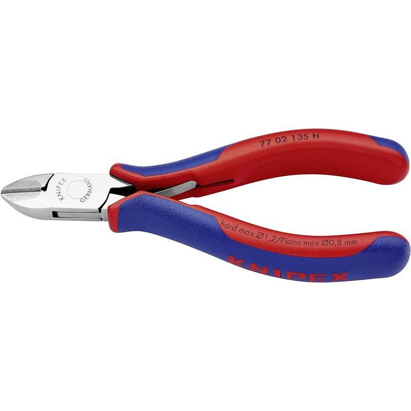 Foto van Knipex 77 02 135 h elektronica en fijnmechanica zijkniptang met facet 135 mm