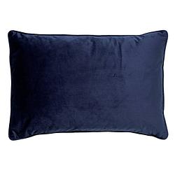 Foto van Dutch decor finn - sierkussen velvet insignia blue 40x60 cm - blauw