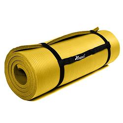 Foto van Yoga mat geel 1,5 cm dik, fitnessmat, pilates, aerobics