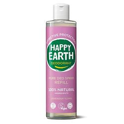 Foto van Happy earth 100% natuurlijke deo spray lavender ylang navulling