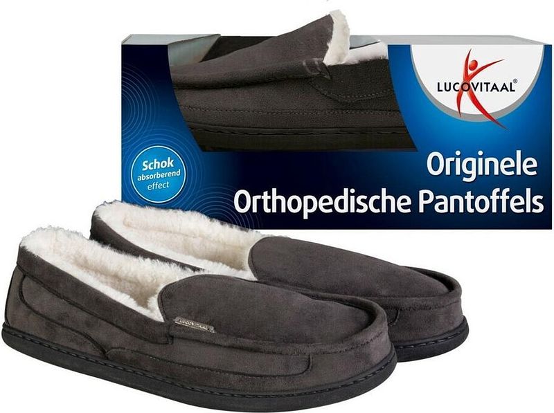 Foto van Lucovitaal orthopedische pantoffels - antraciet