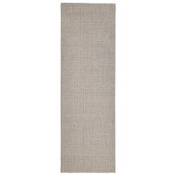 Foto van The living store sisal vloerkleed - 80 x 250 cm - zand - 100% sisal