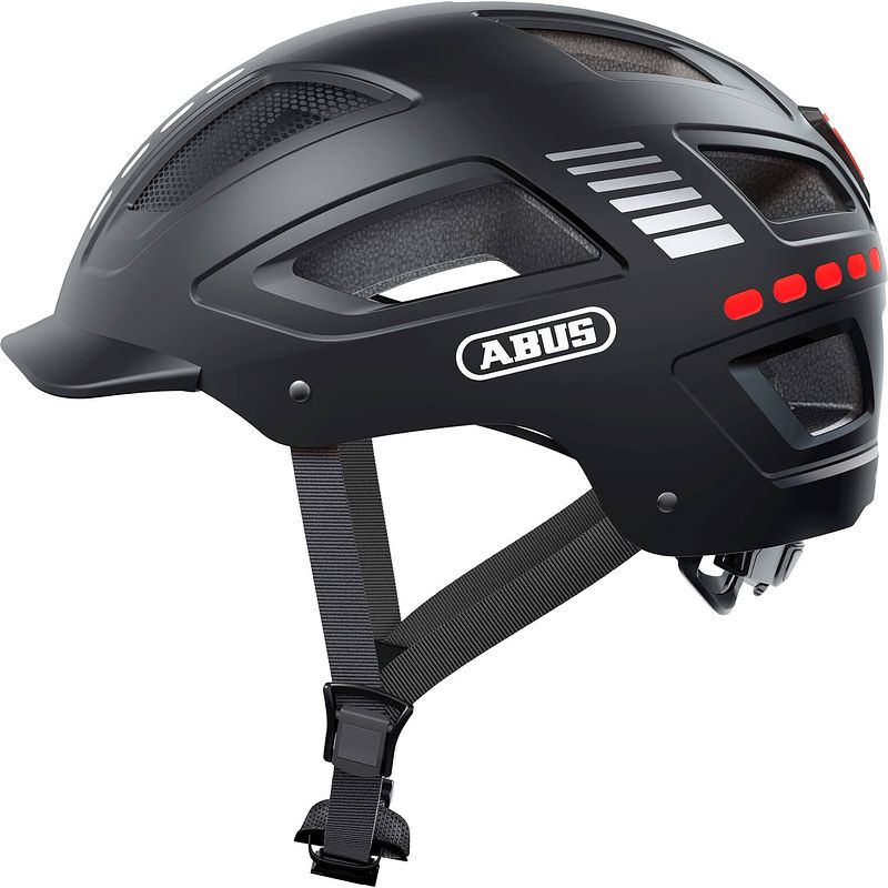 Foto van Abus helm hyban 2.0 led signal black l 56-61cm