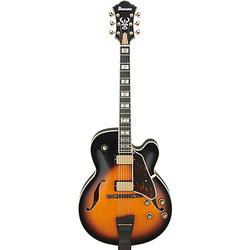 Foto van Ibanez af2000 artstar prestige brown sunburst semi-akoestische gitaar met koffer