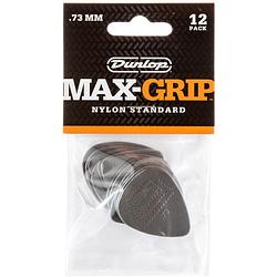 Foto van Dunlop 449p073 max-grip nylon standard pick 0.73 mm plectrum set 12 stuks