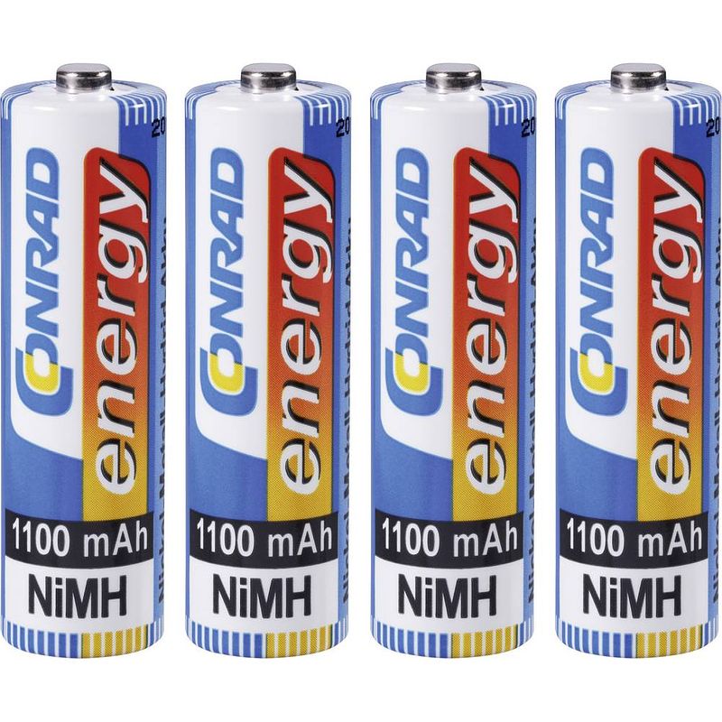 Foto van Conrad energy hr06 oplaadbare aa batterij (penlite) nimh 1100 mah 1.2 v 4 stuk(s)