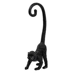 Foto van 4goodz decoratief beeldje monkey 15x10x41 cm - zwart