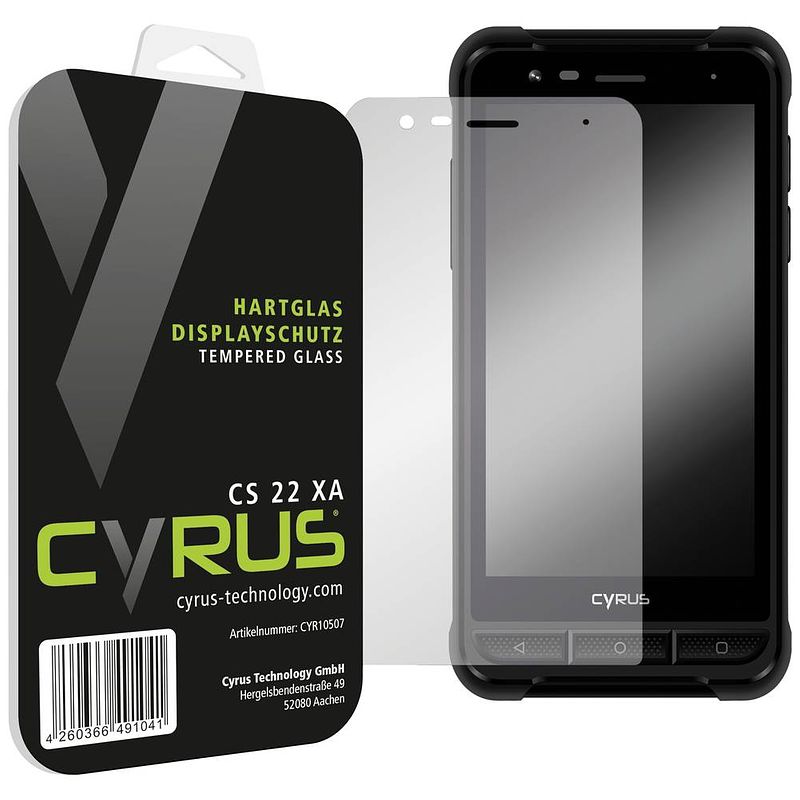 Foto van Cyrus tempered glass screen protector screenprotector (glas) cs22xa 1 stuk(s) cyr10507