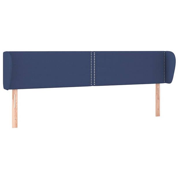 Foto van Vidaxl hoofdbord met randen 183x23x78/88 cm stof blauw