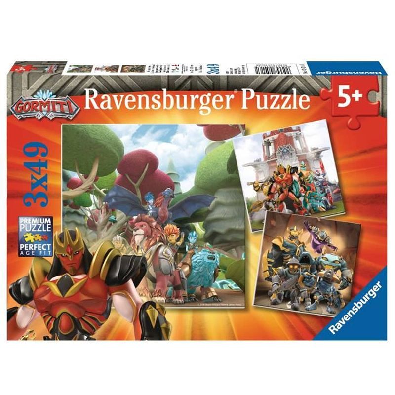 Foto van Ravensburger - puzzels 3x49 stukjes goed tegen kwaad / gormiti