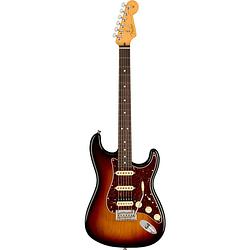 Foto van Fender american professional ii stratocaster hss 3-tone sunburst rw elektrische gitaar met koffer