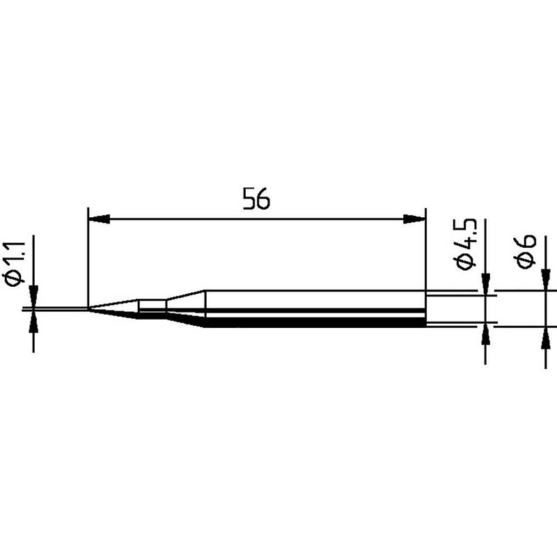 Foto van Ersa serie 162 soldeerpunt potloodvorm grootte soldeerpunt 1.10 mm inhoud: 1 stuk(s)