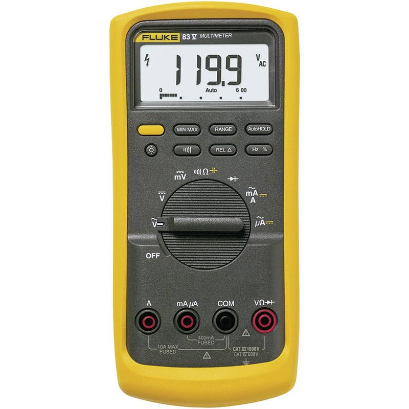 Foto van Fluke 83v/eur multimeter digitaal cat iii 1000 v, cat iv 600 v weergave (counts): 6000