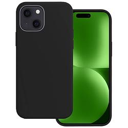 Foto van Basey iphone 15 plus hoesje siliconen back cover case - iphone 15 plus hoes silicone case hoesje - zwart