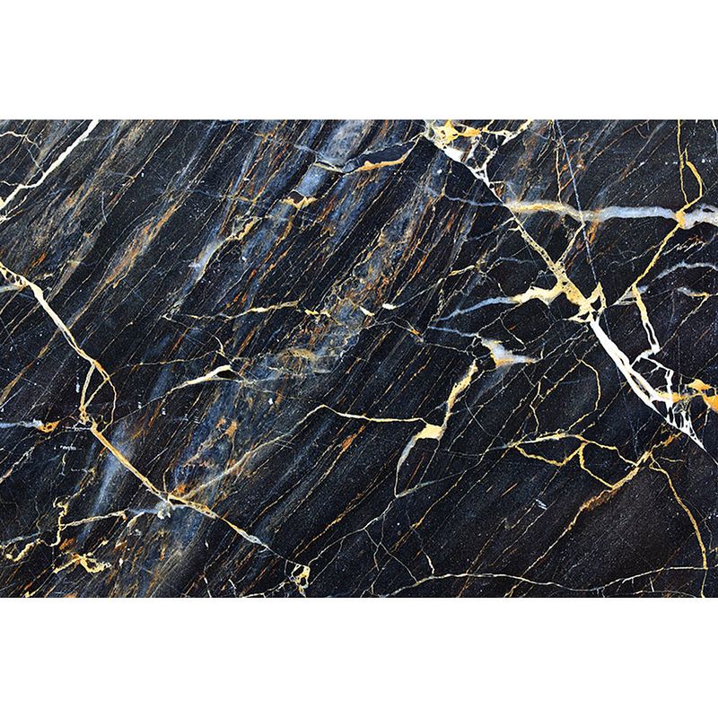 Foto van Inductiebeschermer - marmer barsten blauw goud - 58.3x51.3 cm