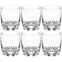 Foto van Set van 6x stuks water/sap glazen tin 310 ml van glas - drinkglazen