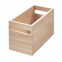 Foto van Idesign - opbergbox met handvat, 25.4 x 12.7 x 15.5 cm, paulownia hout - idesign eco wood
