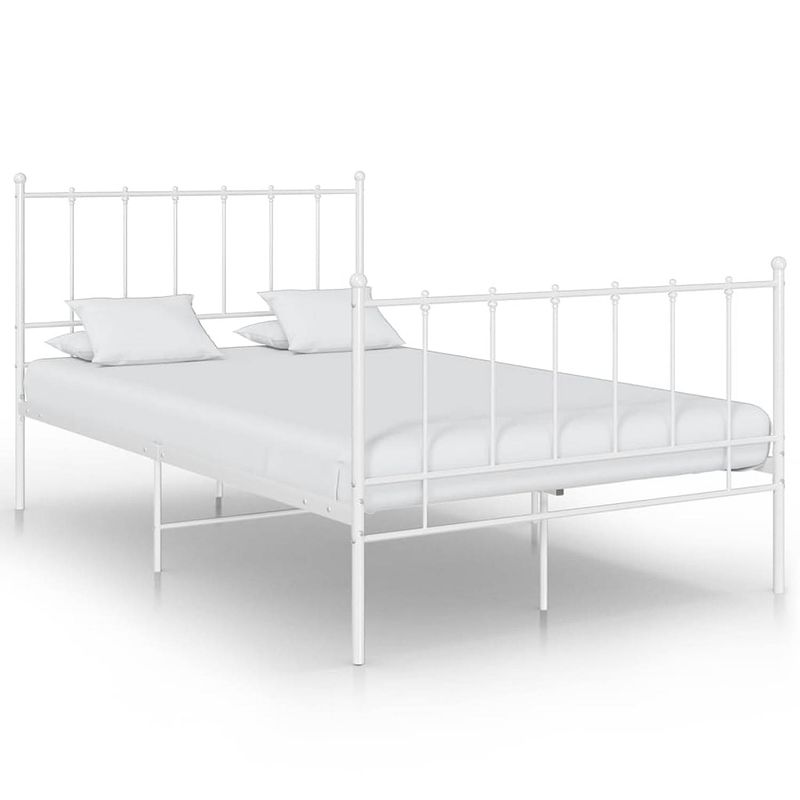 Foto van Vidaxl bedframe metaal wit 120x200 cm