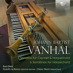 Foto van Vanhal: 3 sonatas for clarinet & harpsichord, 6 so - cd (5028421963570)