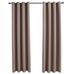 Foto van The living store gordijnen - elegant - woonaccessoires - 140 x 225 cm -taupe